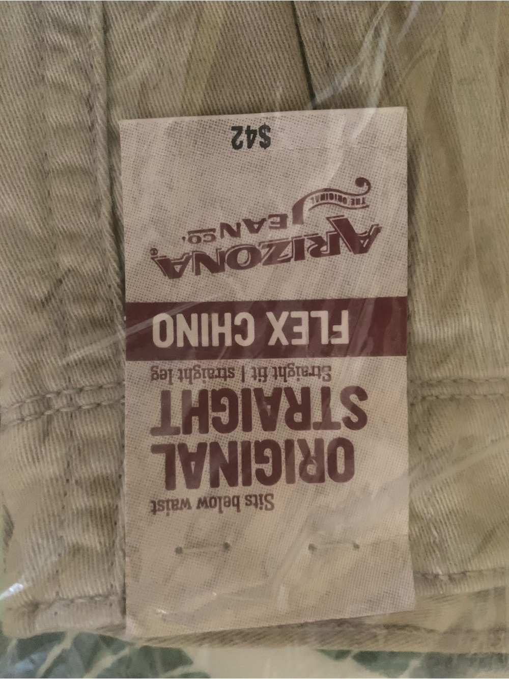 Arizona Jean Company Straight Flex Chino Jeans - Khaki/Tan